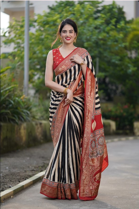 Digital Print Silk Saree
