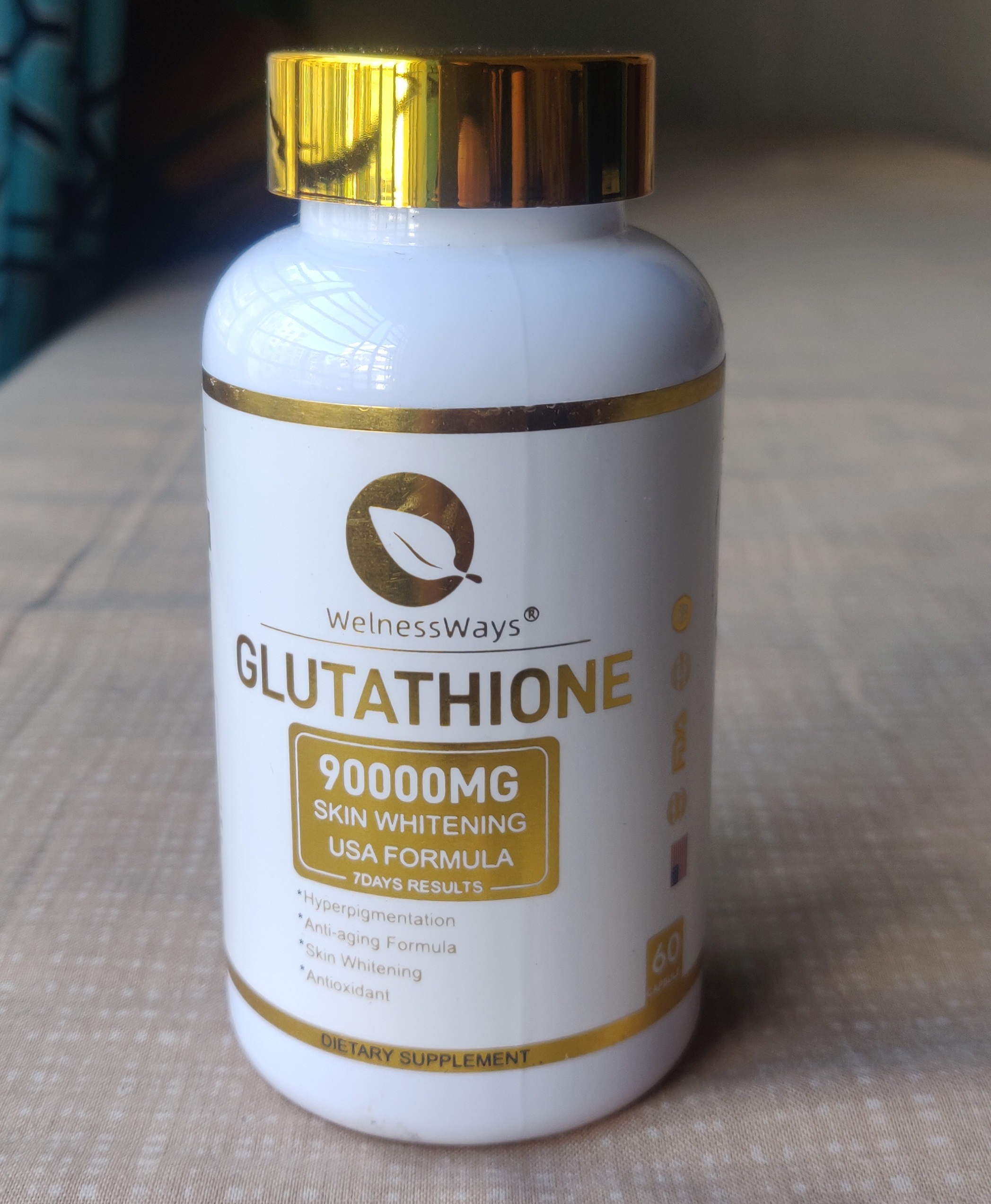 Wellness Ways Skin Whitening Glutathione 90000mg 60 Capsules - Made in USA_img_2