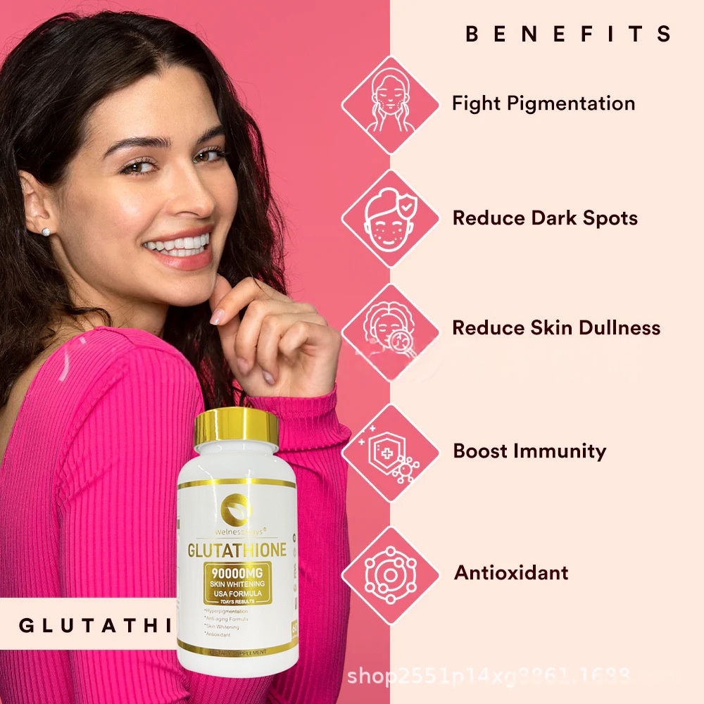 Wellness Ways Skin Whitening Glutathione 90000mg 60 Capsules - Made in USA_img_7