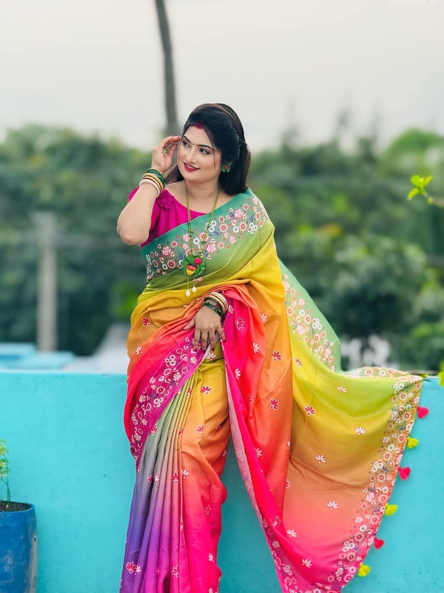 Japani silk saree with blouse Piece_img_0