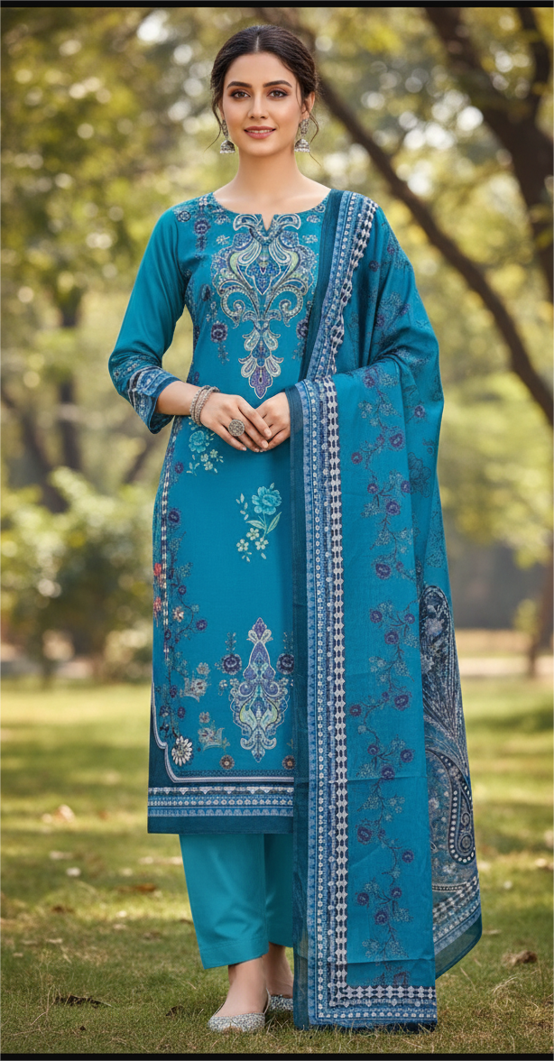 জমজম সুইস লোন প্রিমিয়াম থ্রি পিস(Unstitched)  WhatsApp/IMO: 01716-593156