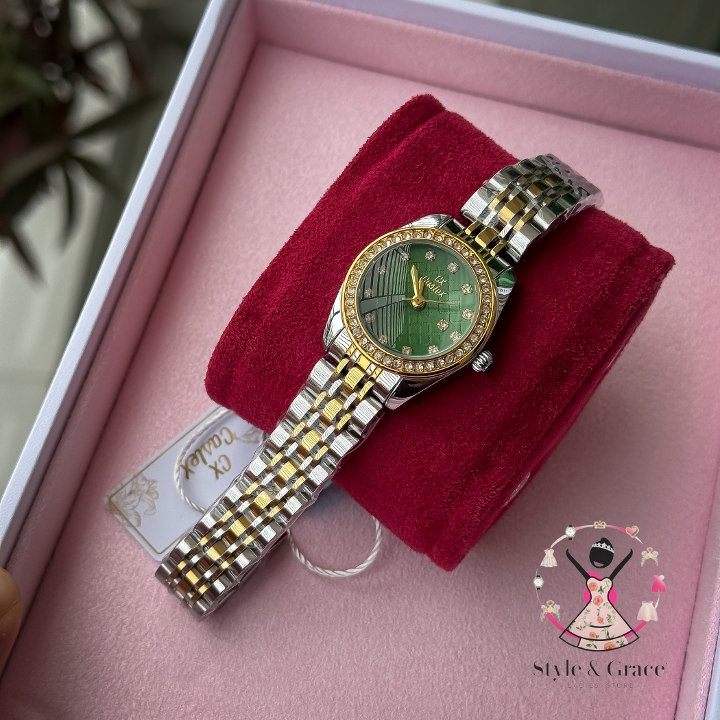 Caslex | CX- | Authentic Dual Tone | Green Dial stone edition