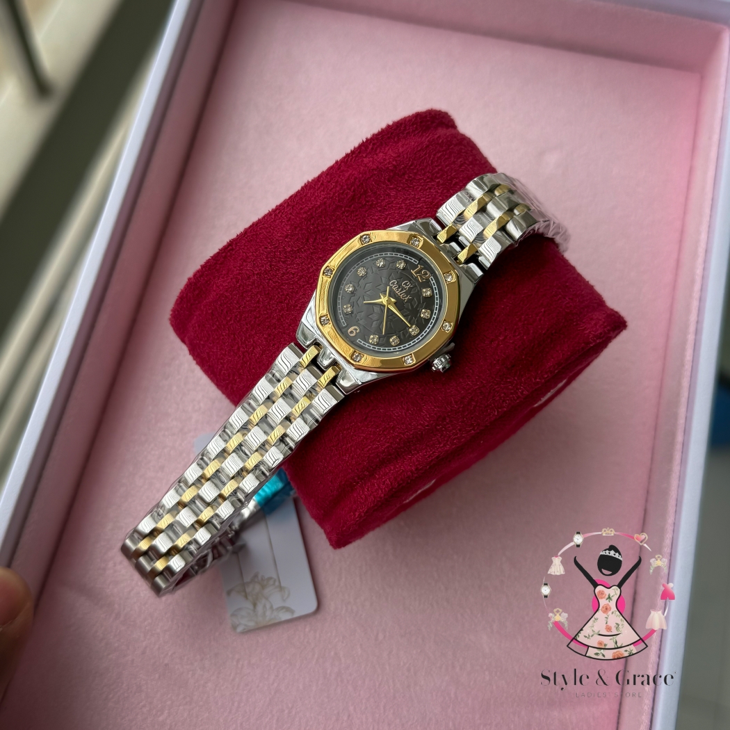 Caslex | CX- | Authentic Dual Tone | Hexa Shape | Black Dial edition