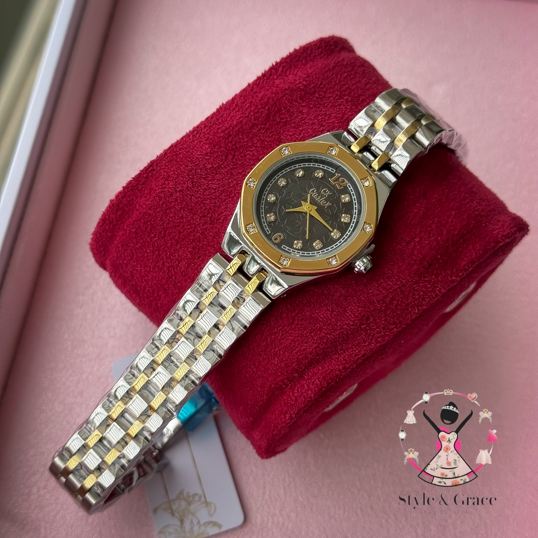 Caslex | CX- | Authentic Dual Tone | Hexa Shape | Black Dial edition_img_2