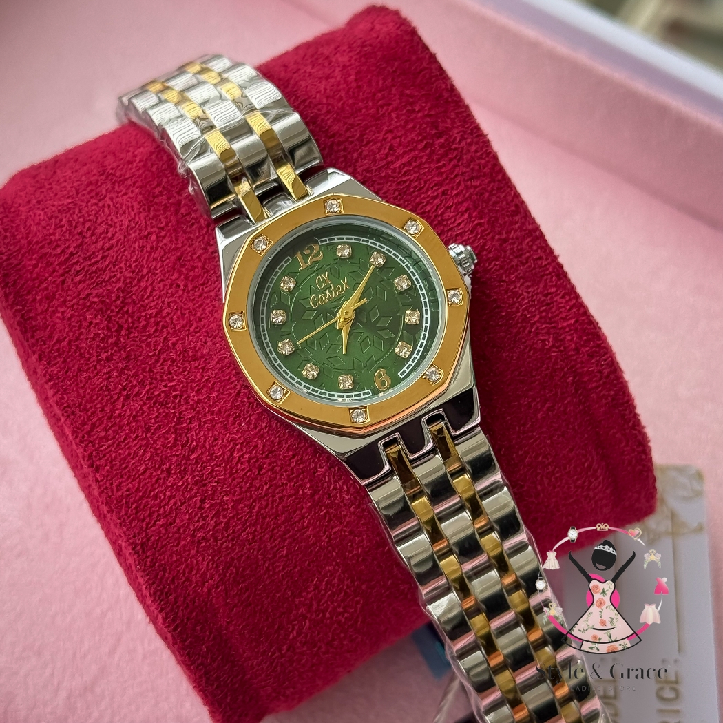 Caslex | CX- | Authentic Dual Tone | Hexa Shape | Green Dial_img_2