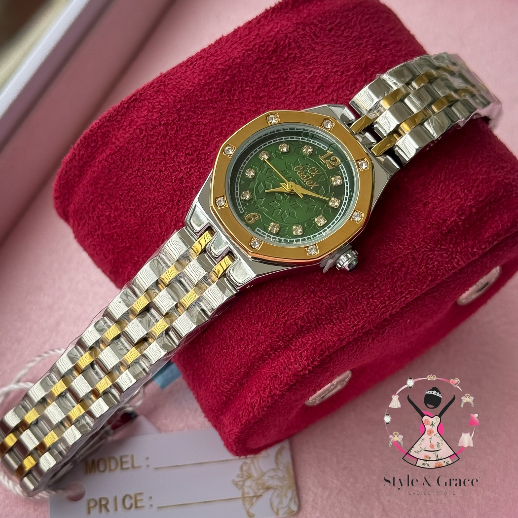 Caslex | CX- | Authentic Dual Tone | Hexa Shape | Green Dial_img_3