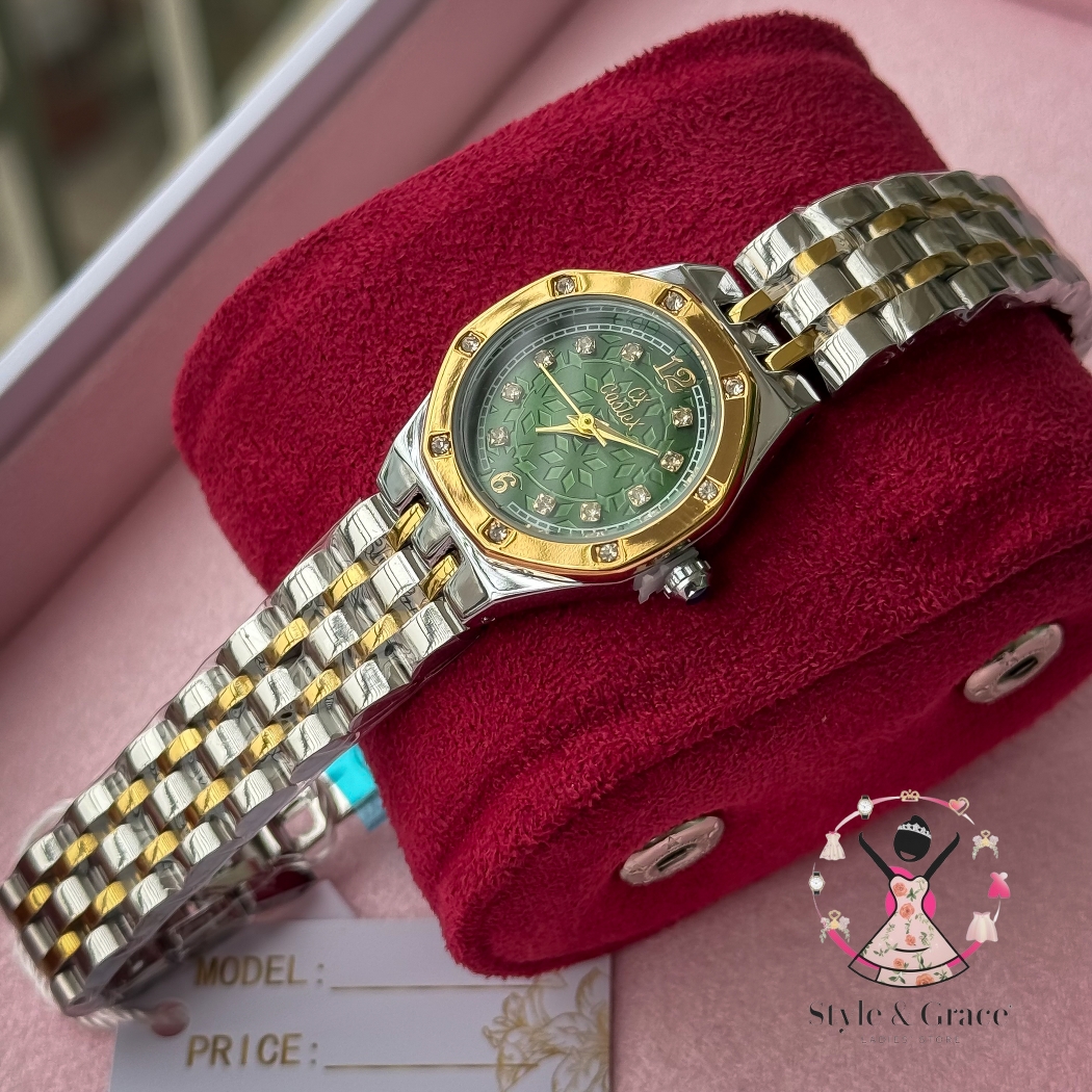 Caslex | CX- | Authentic Dual Tone | Hexa Shape | Green Dial_img_4