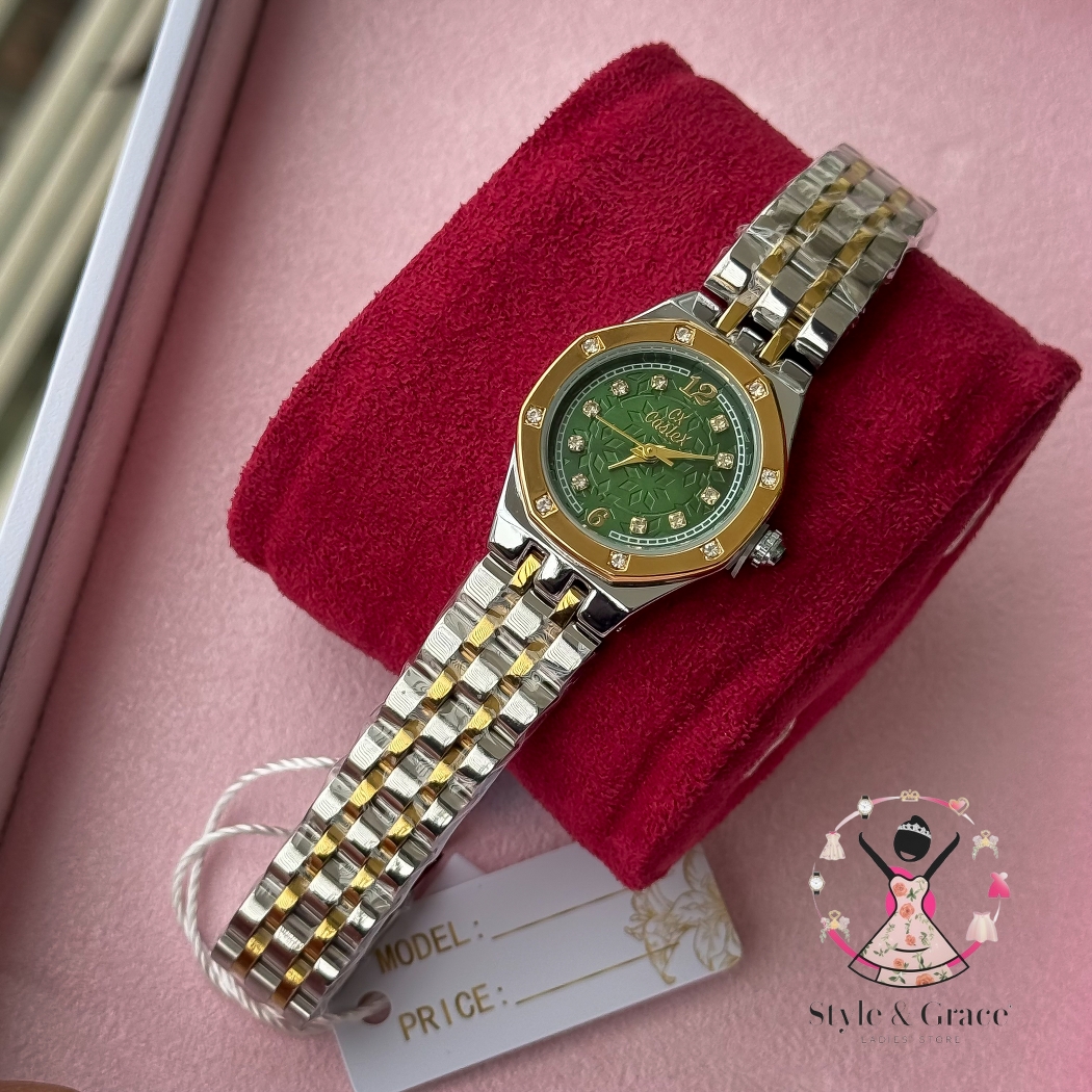 Caslex | CX- | Authentic Dual Tone | Hexa Shape | Green Dial_img_5