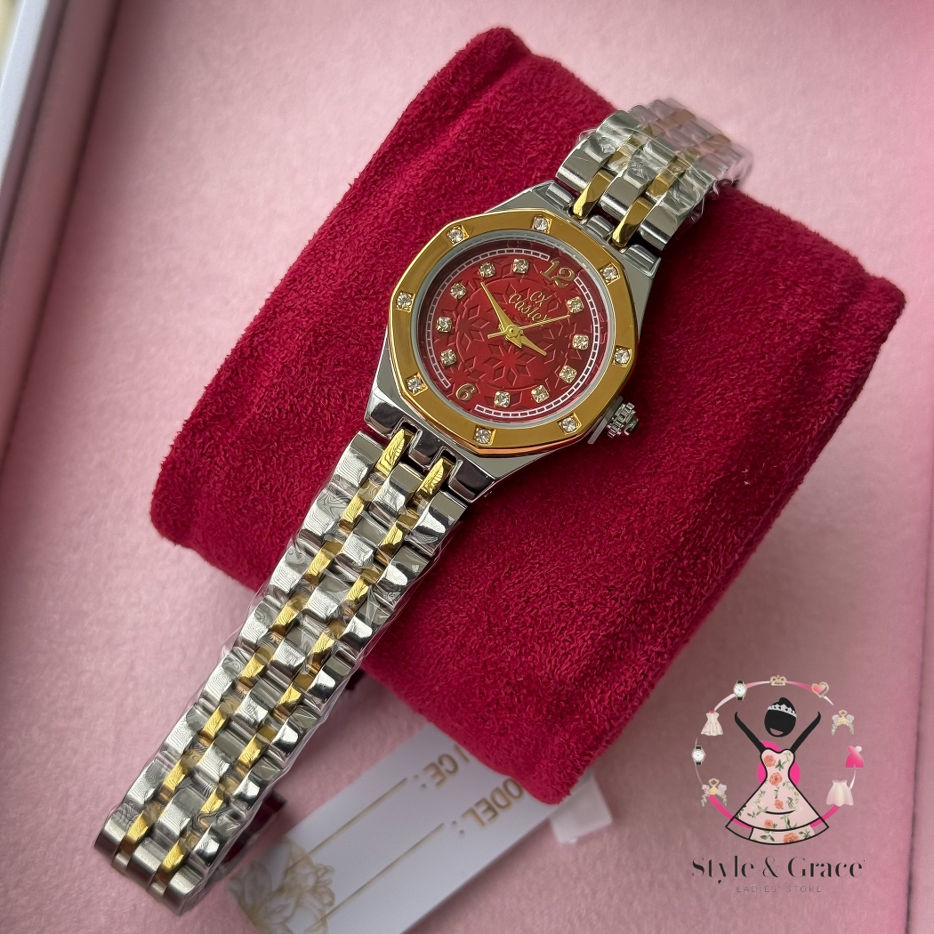 Caslex | CX- | Authentic Dual Tone | Hexa Shape | Red Dial_img_1