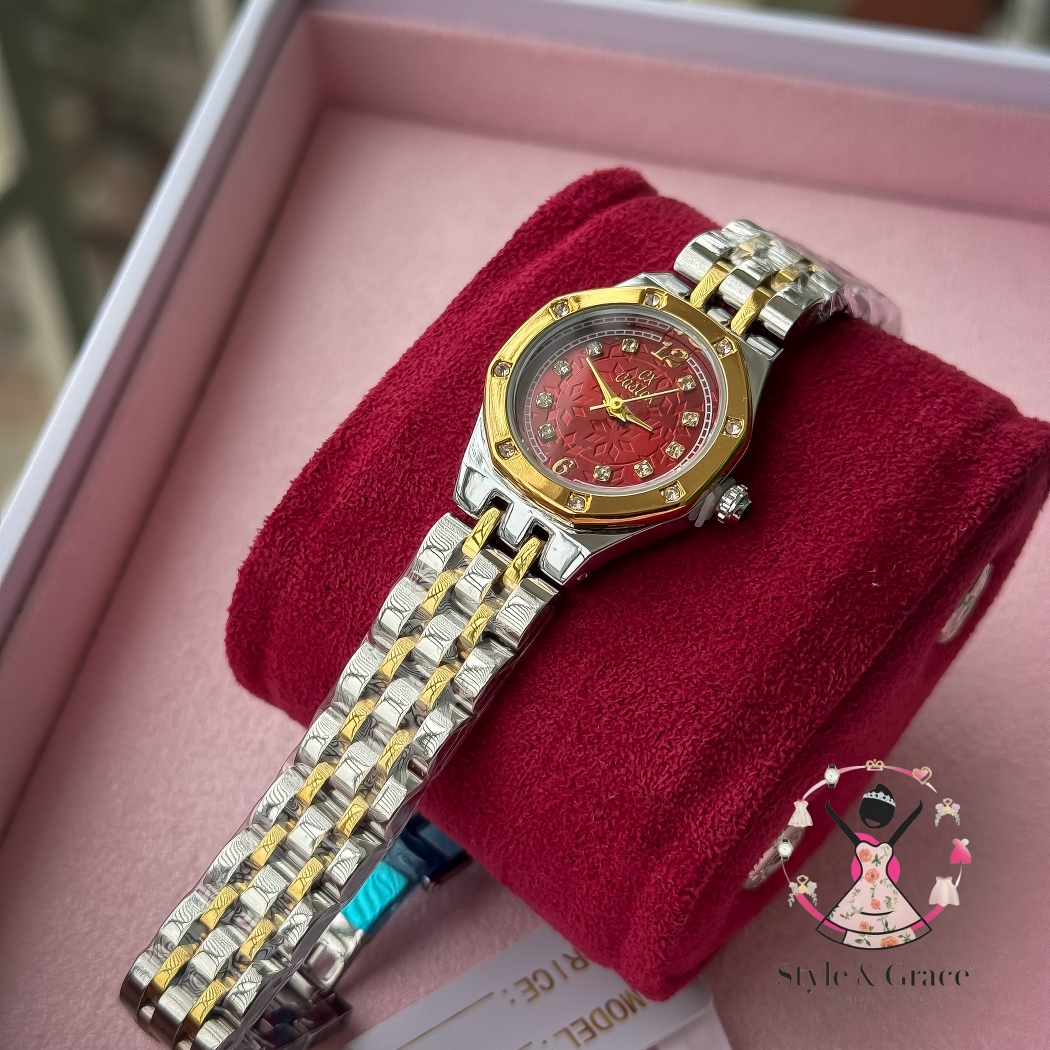 Caslex | CX- | Authentic Dual Tone | Hexa Shape | Red Dial_img_2