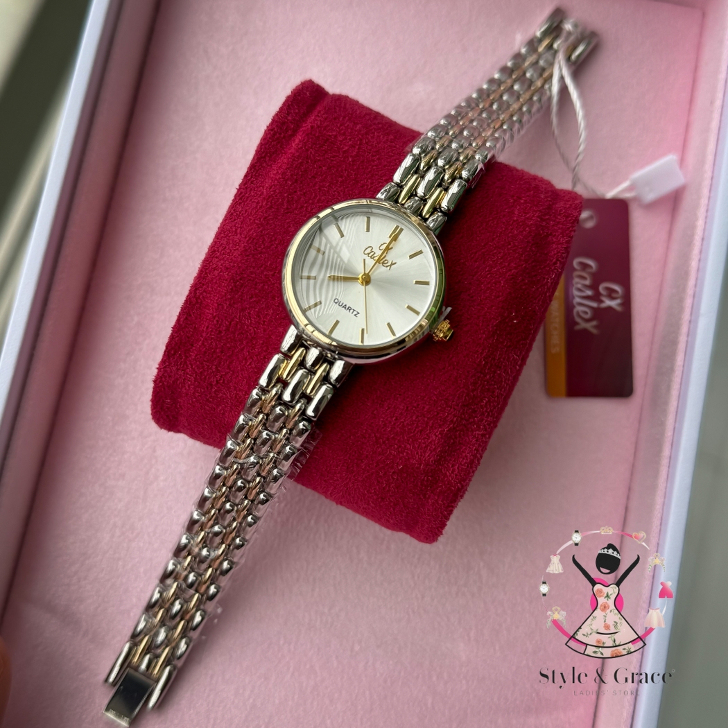 Caslex | CX- | Authentic Dual Tone | Round Shape | Pearl White_img_1