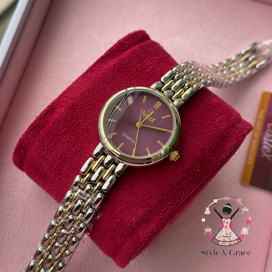 Caslex | CX- | Authentic Dual Tone | Round Shape | Burgendy_img_1