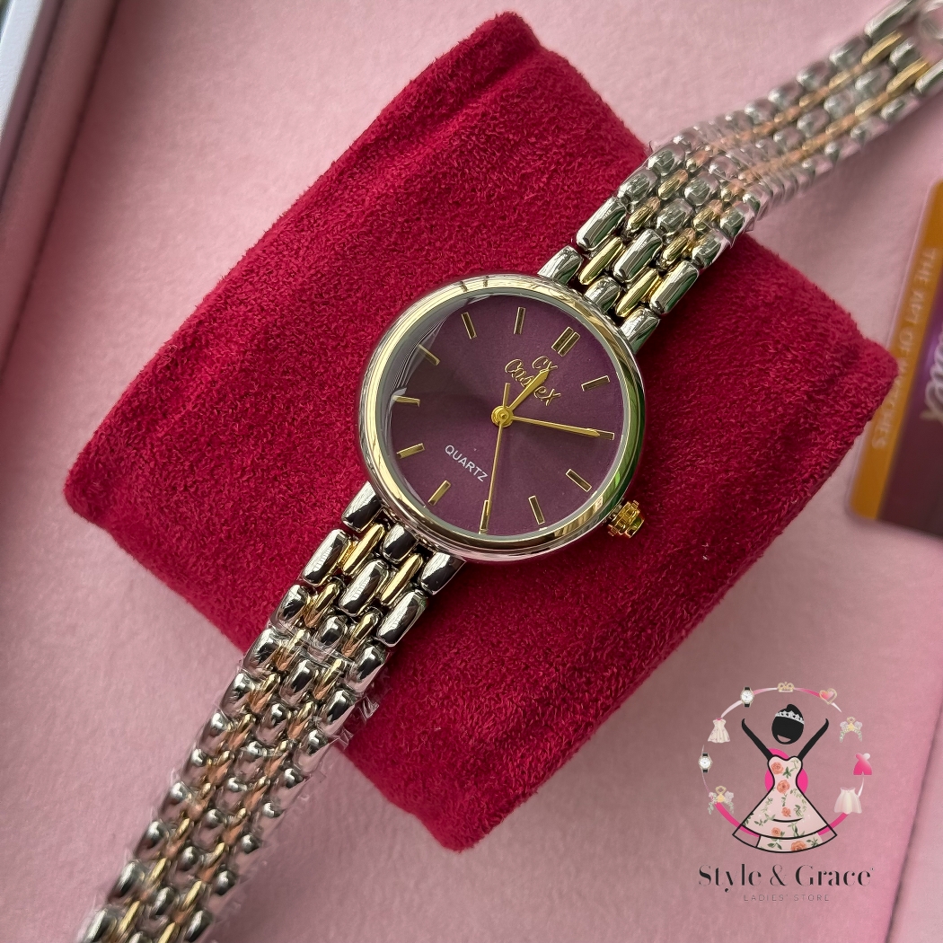 Caslex | CX- | Authentic Dual Tone | Round Shape | Burgendy_img_2