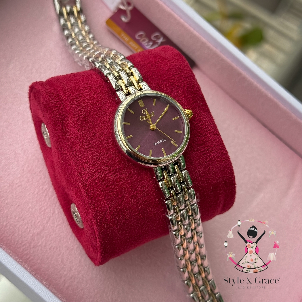 Caslex | CX- | Authentic Dual Tone | Round Shape | Burgendy_img_3