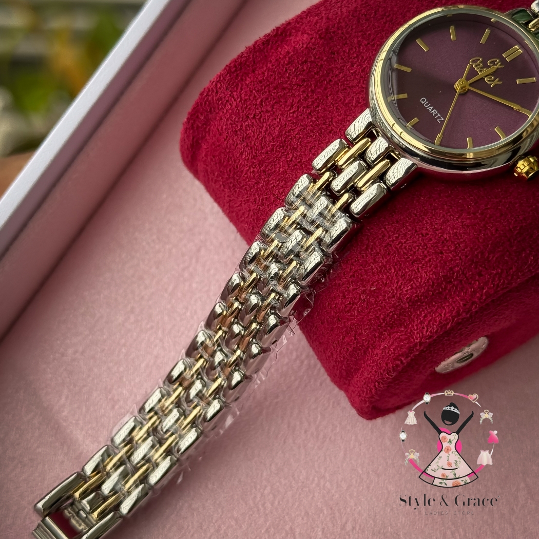 Caslex | CX- | Authentic Dual Tone | Round Shape | Burgendy_img_6