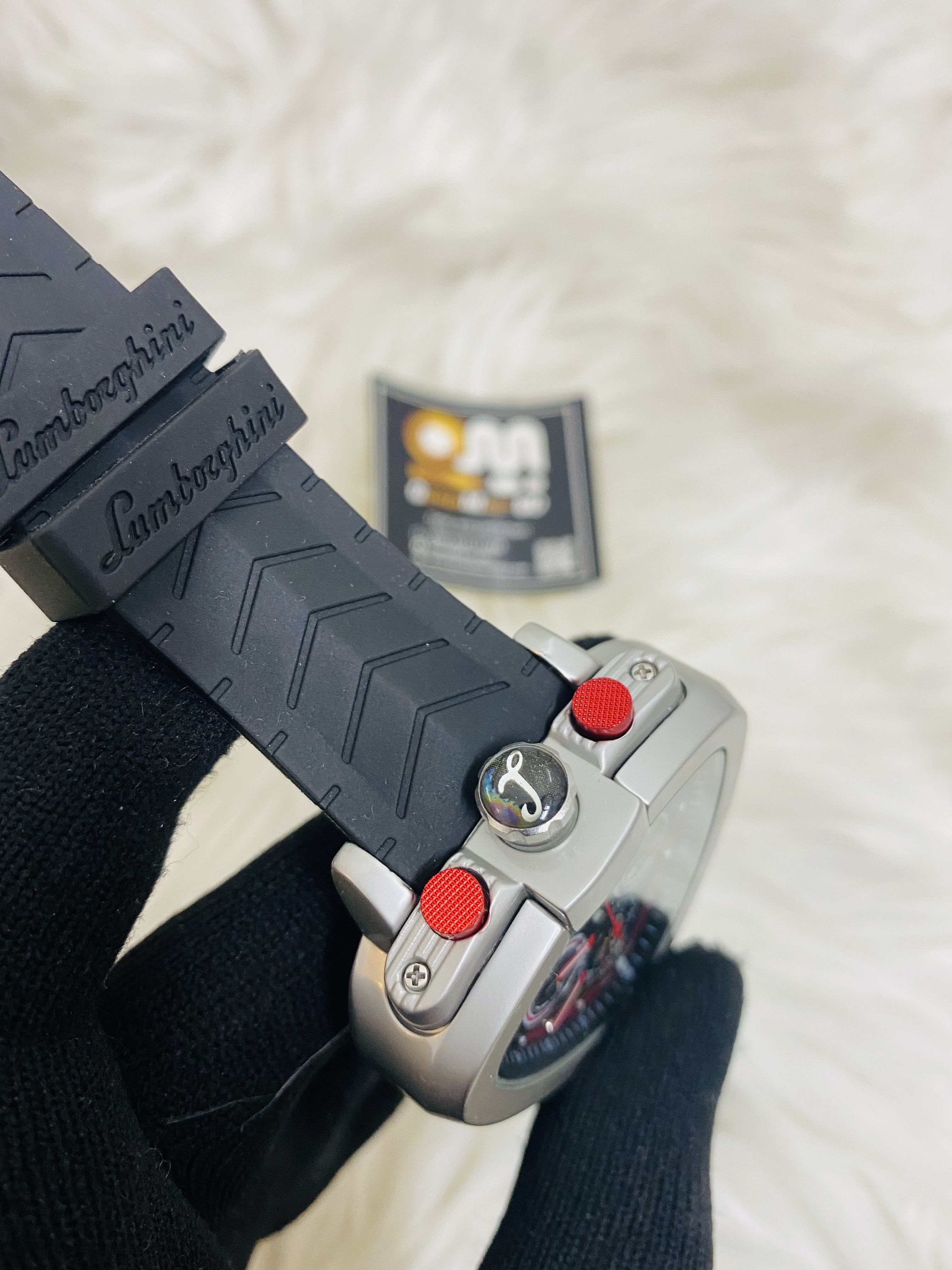 Lamborghini black belt Red dial (Active Chronograph)_img_1