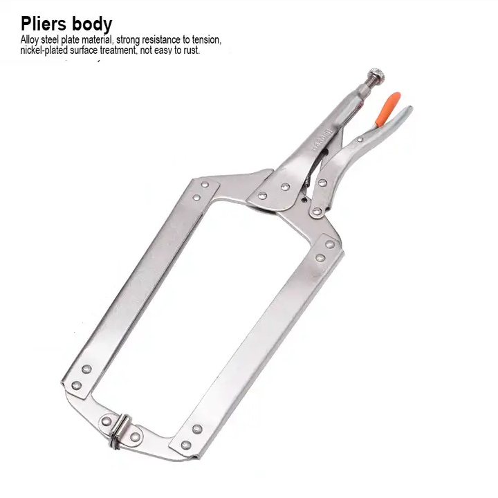 HARDEN 18" Grip Locking Pliers (C-Clamp), Lock Grip Ring Plier Tool, C Clamp, C Locking Ring Hose Clamp, Vice Grip Pliers, Locking Pliers, Quick Release C-Clamp Straight Jaw Locking Pliers; 560648_img_1