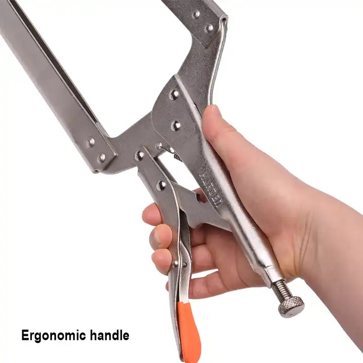 HARDEN 18" Grip Locking Pliers (C-Clamp), Lock Grip Ring Plier Tool, C Clamp, C Locking Ring Hose Clamp, Vice Grip Pliers, Locking Pliers, Quick Release C-Clamp Straight Jaw Locking Pliers; 560648_img_5