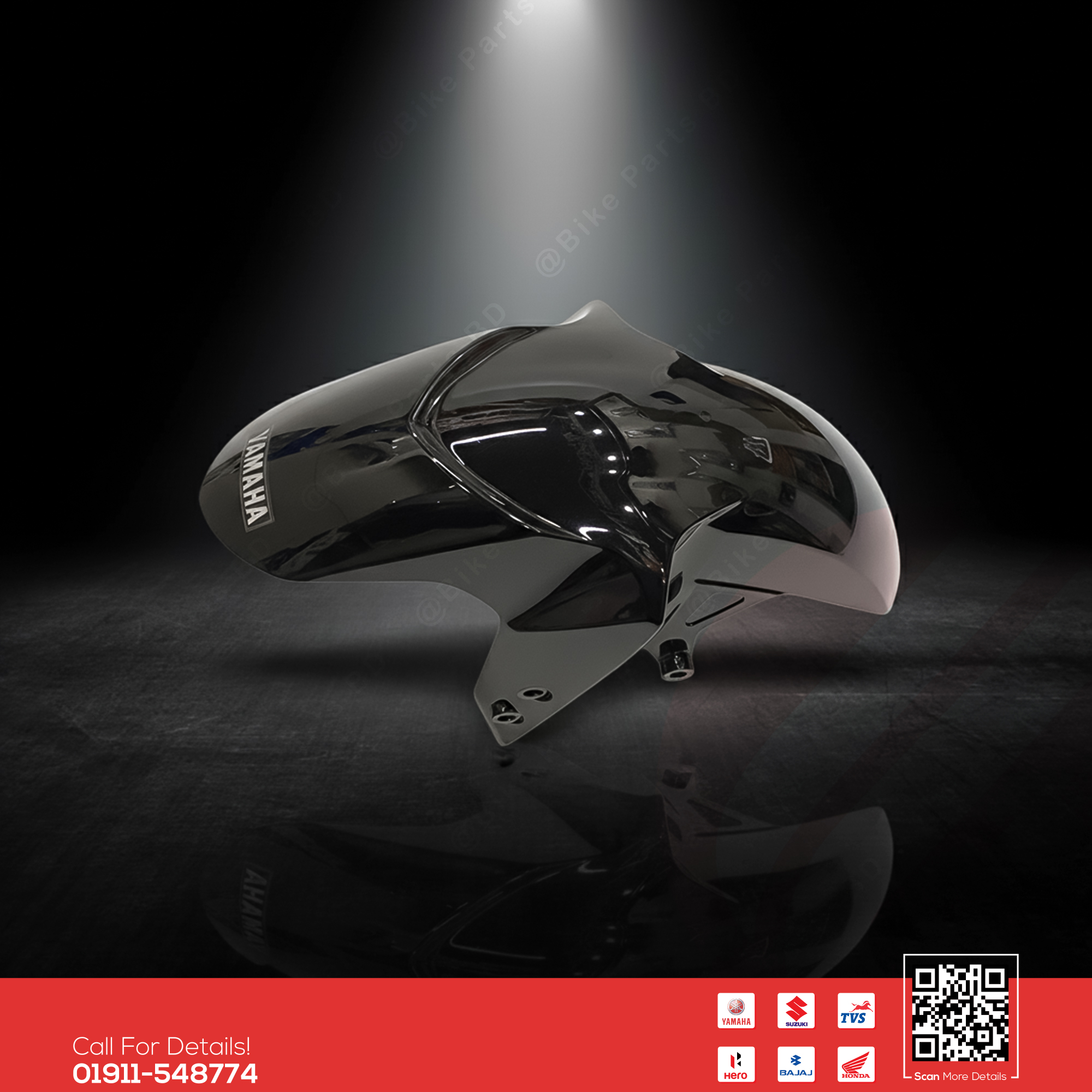 Mudguard (Black Colour) for Yamaha R15 V4 & R15M, MT15 V1 & MT15 V2 (Black Colour) bike._img_0