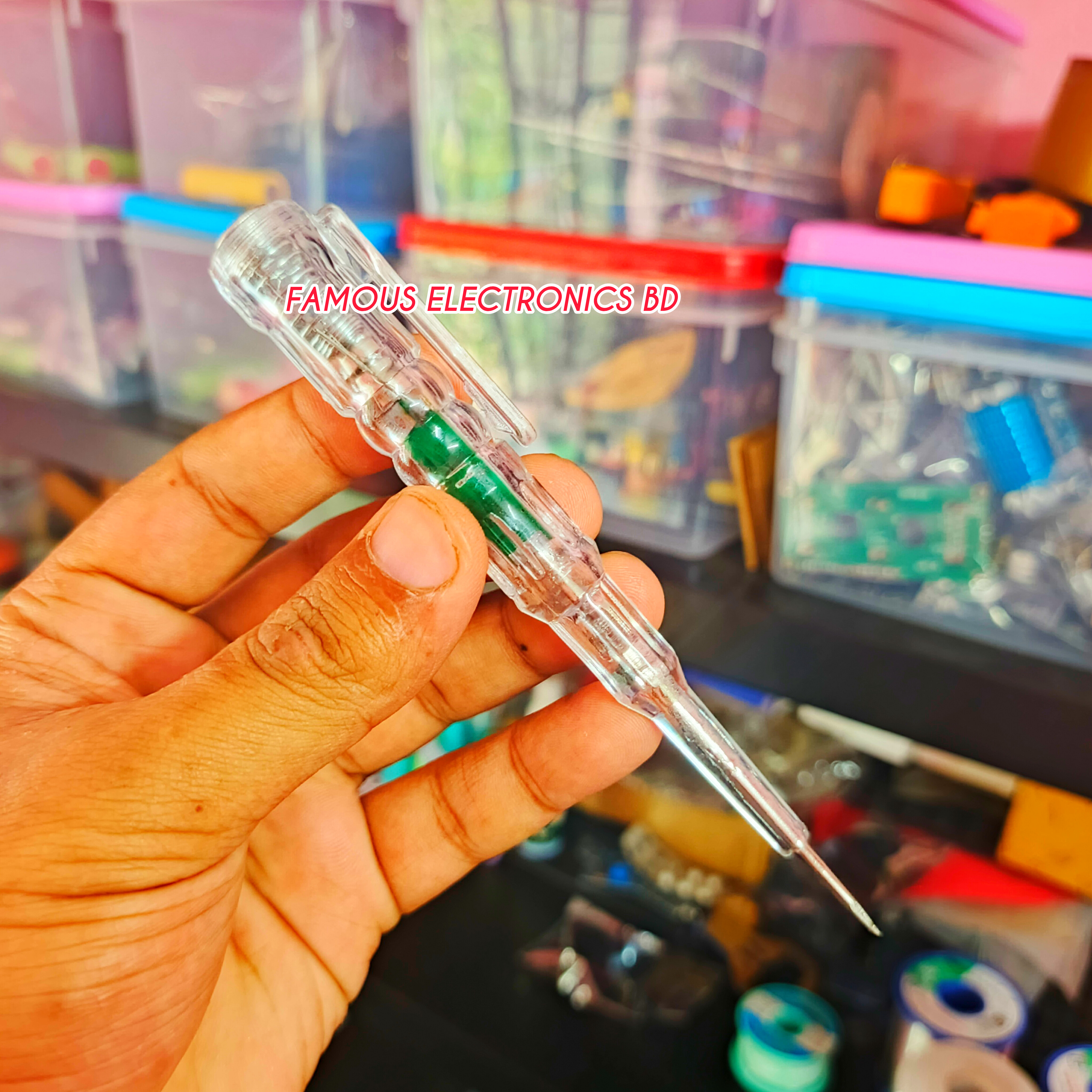 Intelligent Waterproof Voltage Tester Pen Power Voltage Detector Electricity Detector Test Pencil With High Brightness Led Light Electrical Indicator Tool With Screwdriver_img_3