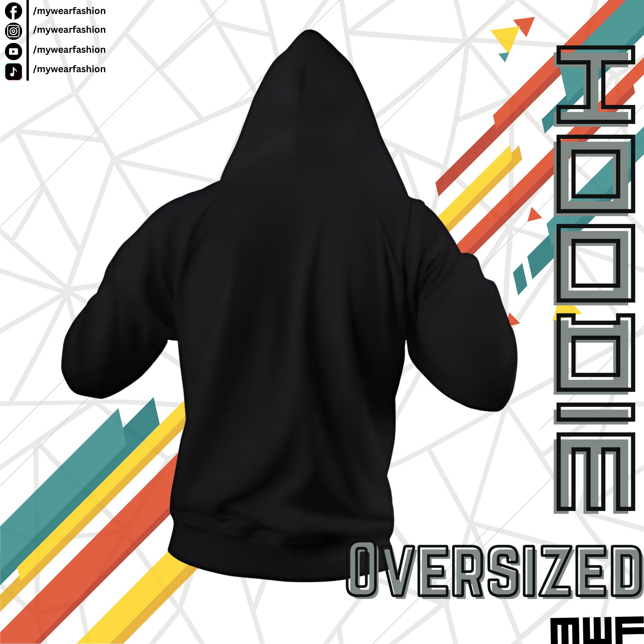 Black Solid premium Oversized Hoodie_img_2