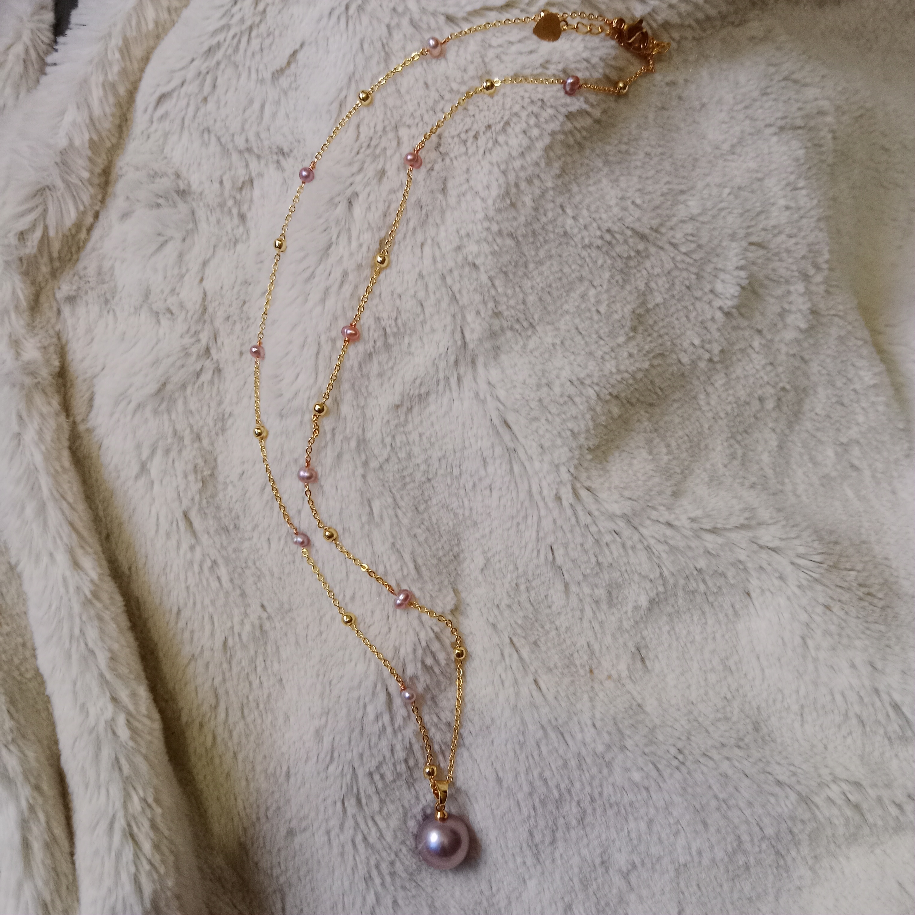 0 Size pearl with Premium quality locket chain necklace_img_1