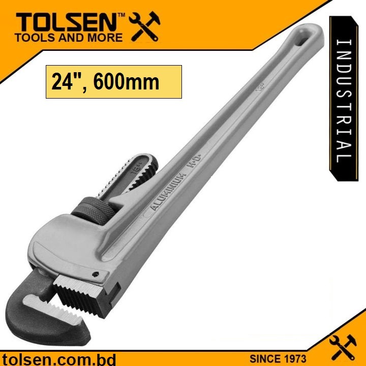 TOLSEN Lightweight Industrial Solid Aluminum Pipe Wrench ( 10" | 12" | 14" | 18" | 24" | 36" | 48" )_img_5