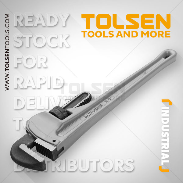 TOLSEN Lightweight Industrial Solid Aluminum Pipe Wrench ( 10" | 12" | 14" | 18" | 24" | 36" | 48" )_img_8