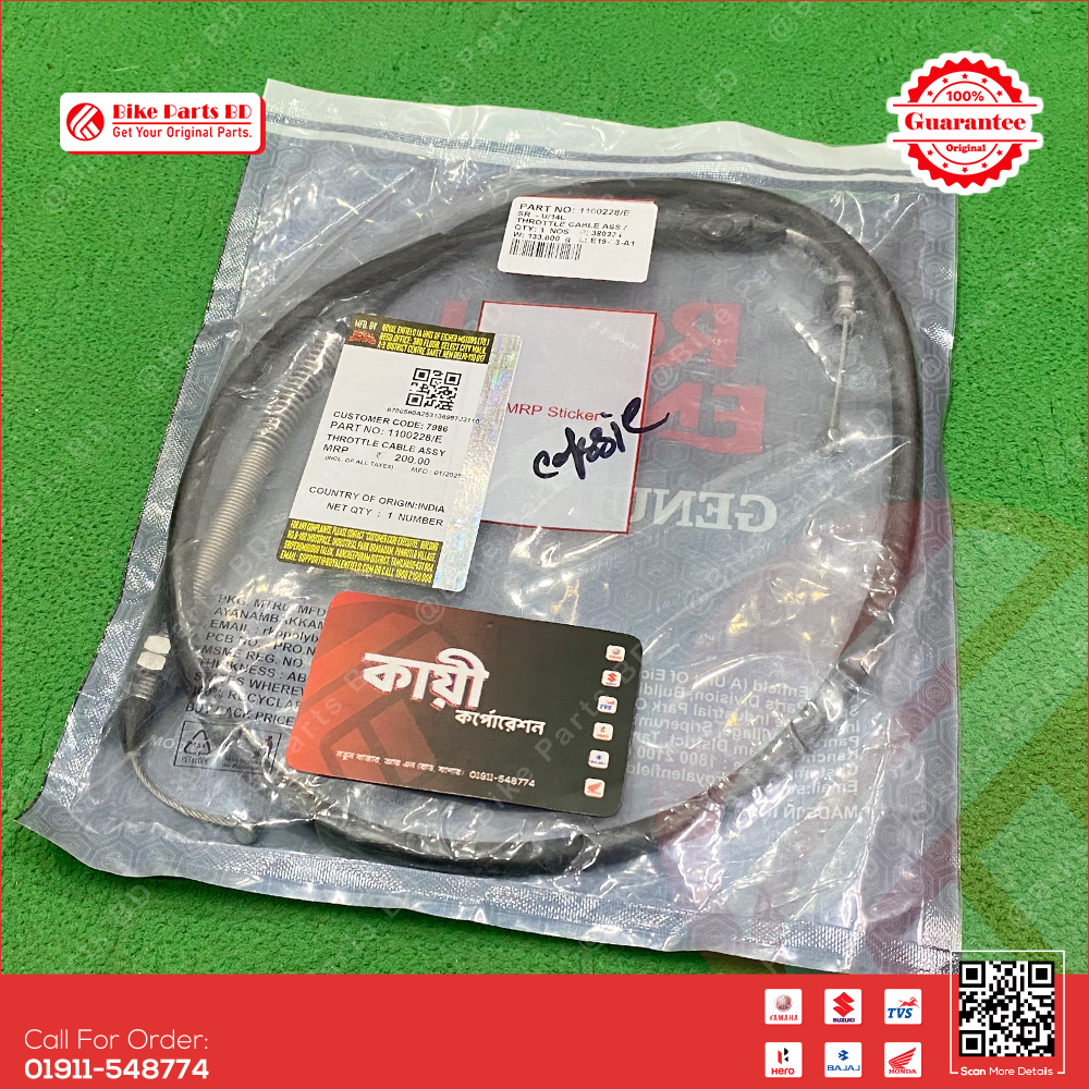 Throttle/ACC Cable for Royal Enfield Classic 350 bike._img_0