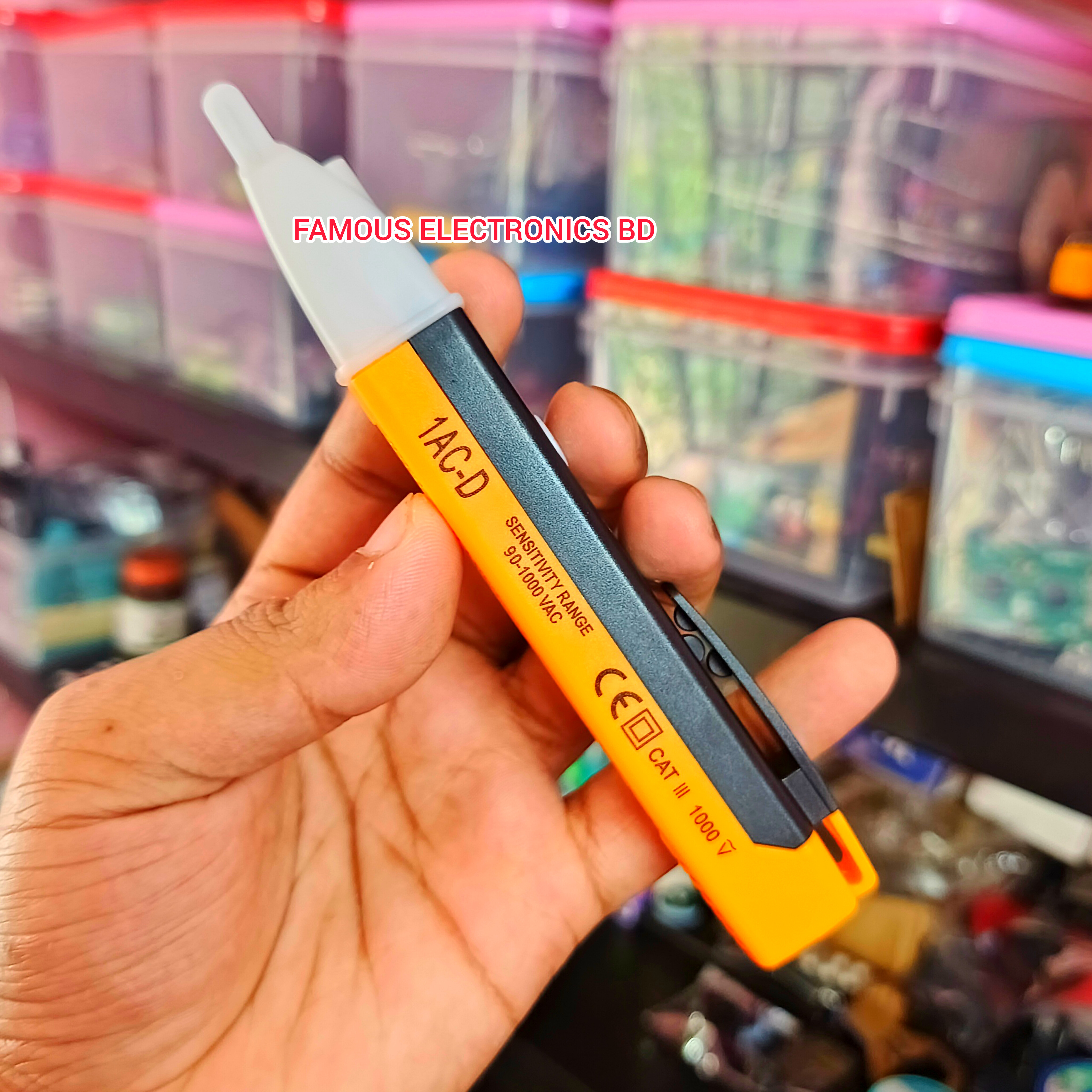 Non-contact Volt Alert Electrical Tester Socket Wall AC Power Outlet Voltage Detector Sensor Tester Electric Test Pen LED Light Voltage Indicator 90-1000V_img_6