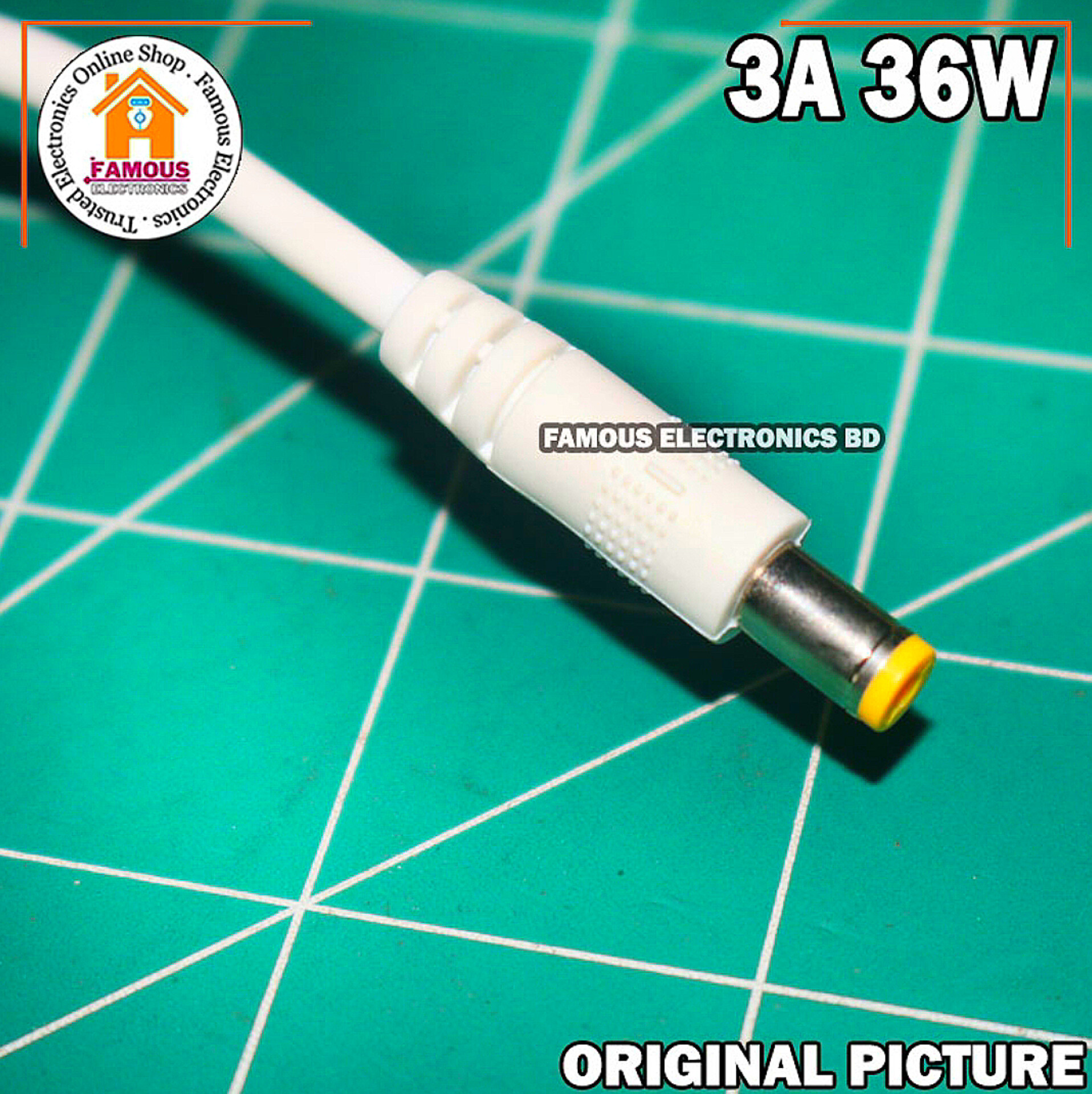 DC 12V 3A 36W AC 100-240V Converter Adapter Charger Power Supply 3A High Quality Adaptor (White)_img_4