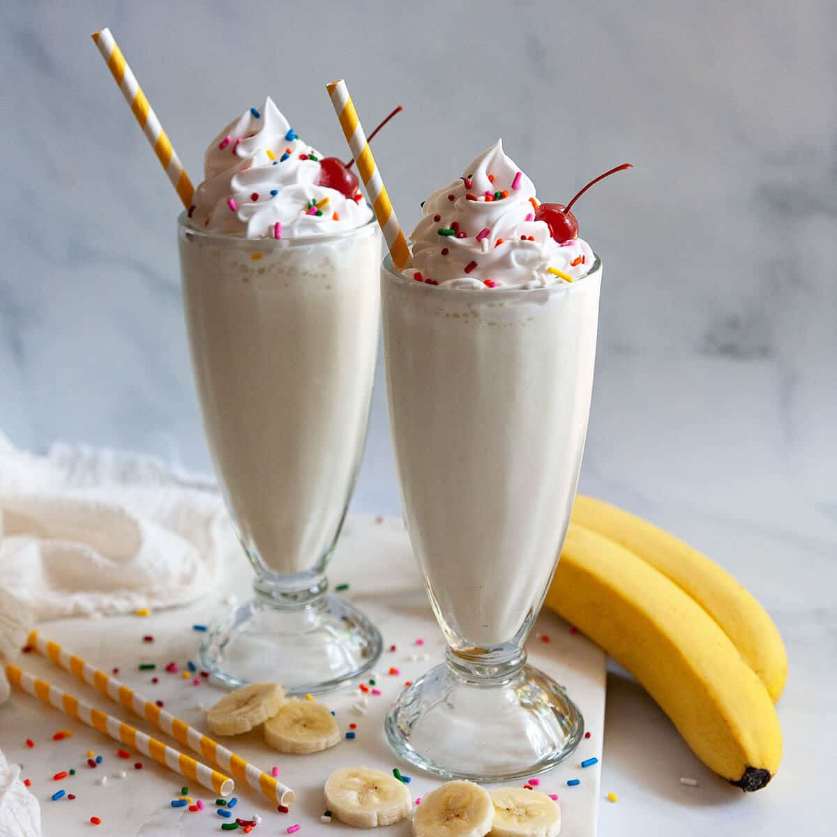 Fresh banana milkshake. Letter._img_3