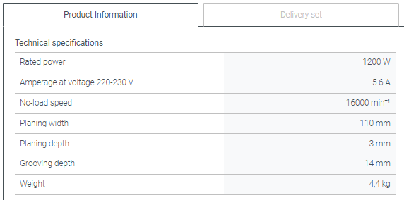 CROWN CT14026 Professional Power Planer, 1200W, 3mm, 110mm; Model: CT14026_img_3