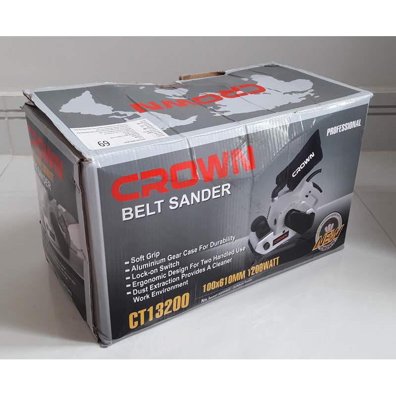 CROWN CT13200, Professional Belt Sander, 1200W, 100x610mm; Model: CT13200_img_1