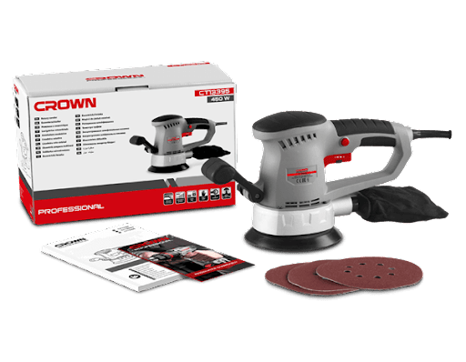 CROWN CT13395 Professional Rotary Sander, 450W, Round, 150mm; CT13395_img_2