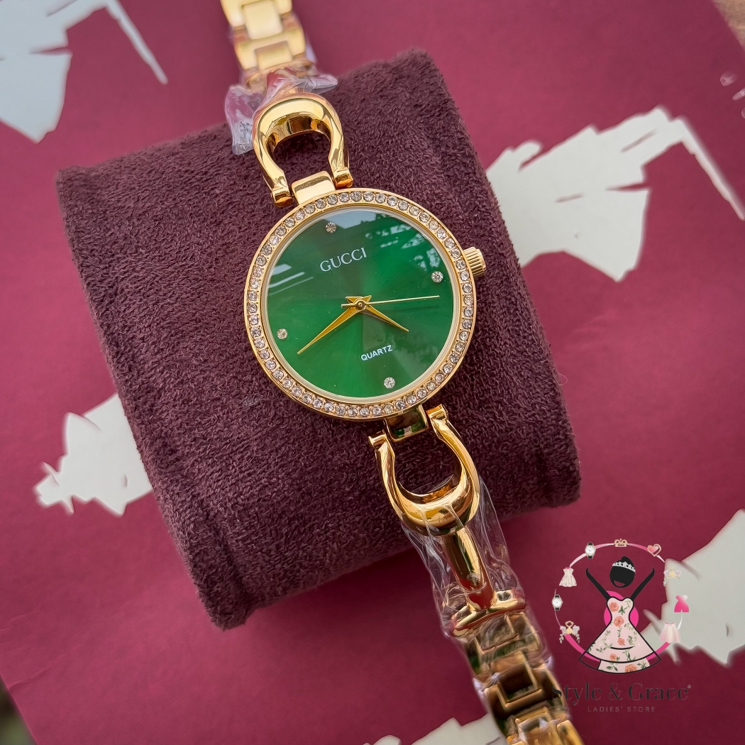 Gucci | Sunflower Gold Round Shape | Green Dial | IPG Coated_img_1
