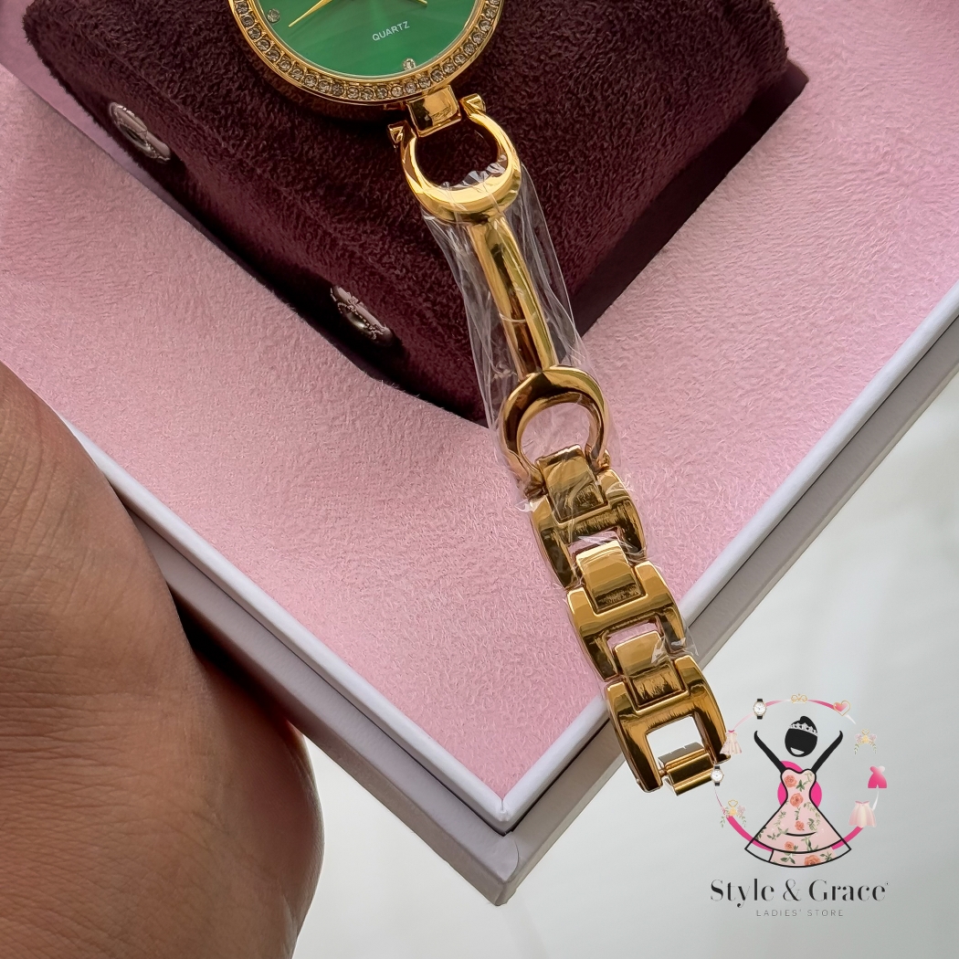 Gucci | Sunflower Gold Round Shape | Green Dial | IPG Coated_img_3