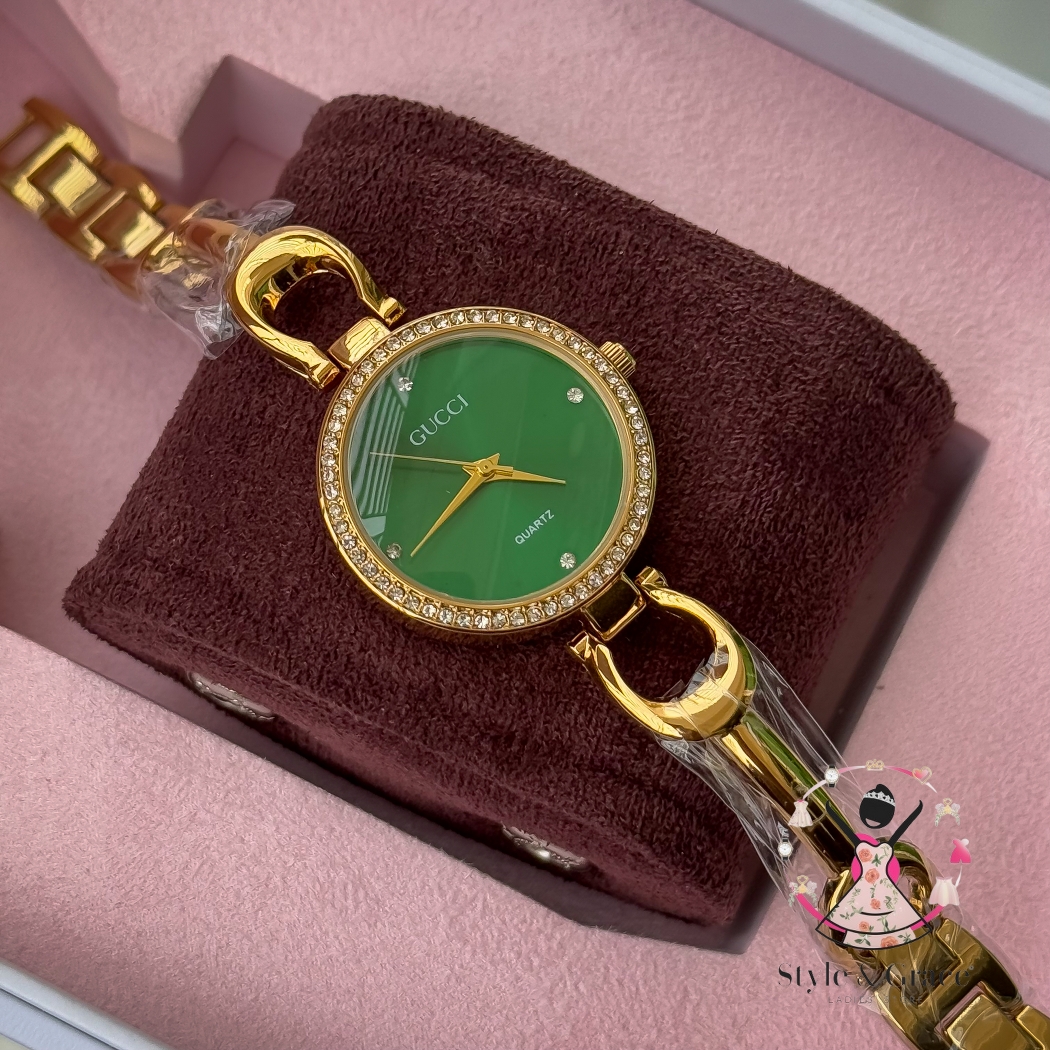 Gucci | Sunflower Gold Round Shape | Green Dial | IPG Coated_img_4