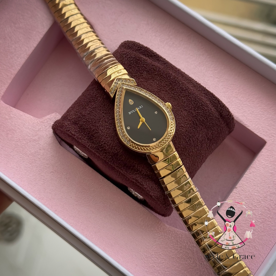 Bvlgari | Beatle Leaf Shape | Full Gold | Black Dial_img_1