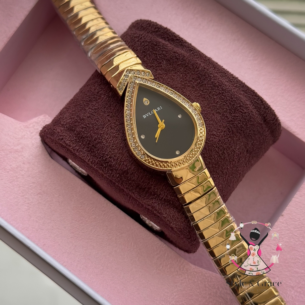 Bvlgari | Beatle Leaf Shape | Full Gold | Black Dial_img_3