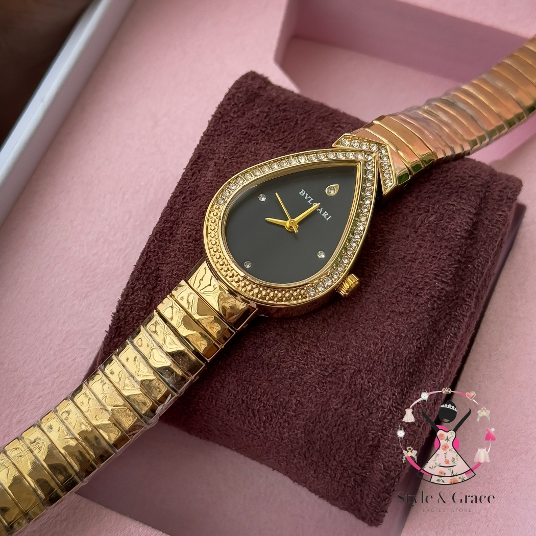Bvlgari | Beatle Leaf Shape | Full Gold | Black Dial_img_5