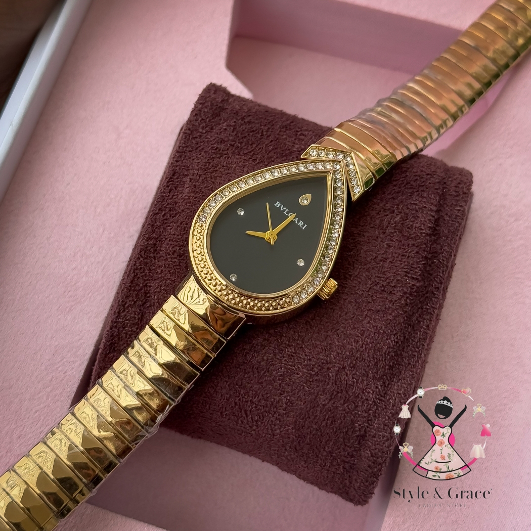 Bvlgari | Beatle Leaf Shape | Full Gold | Black Dial_img_6