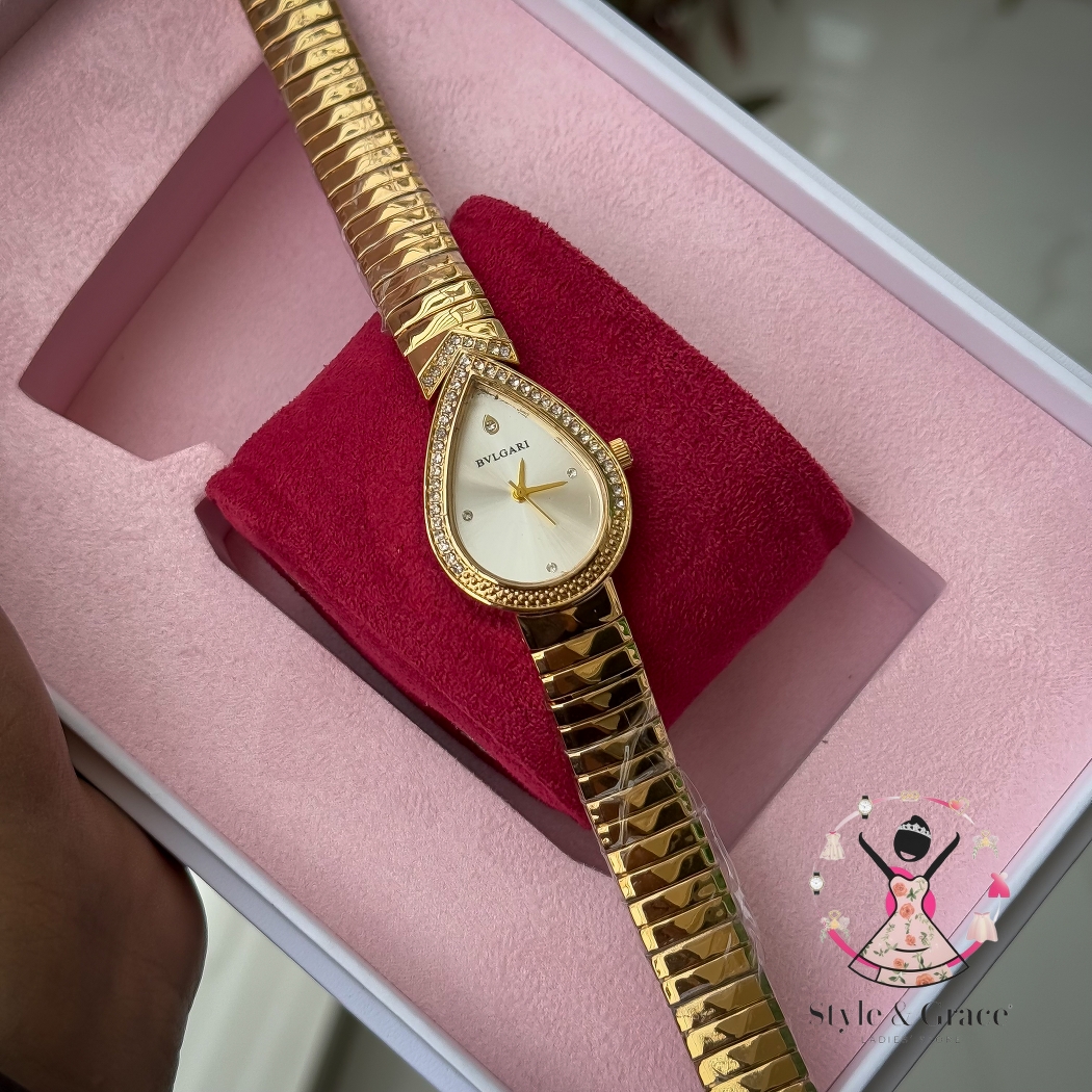 Bvlgari | Beatle Leaf Shape | Full Gold | Pearl White Dial_img_3