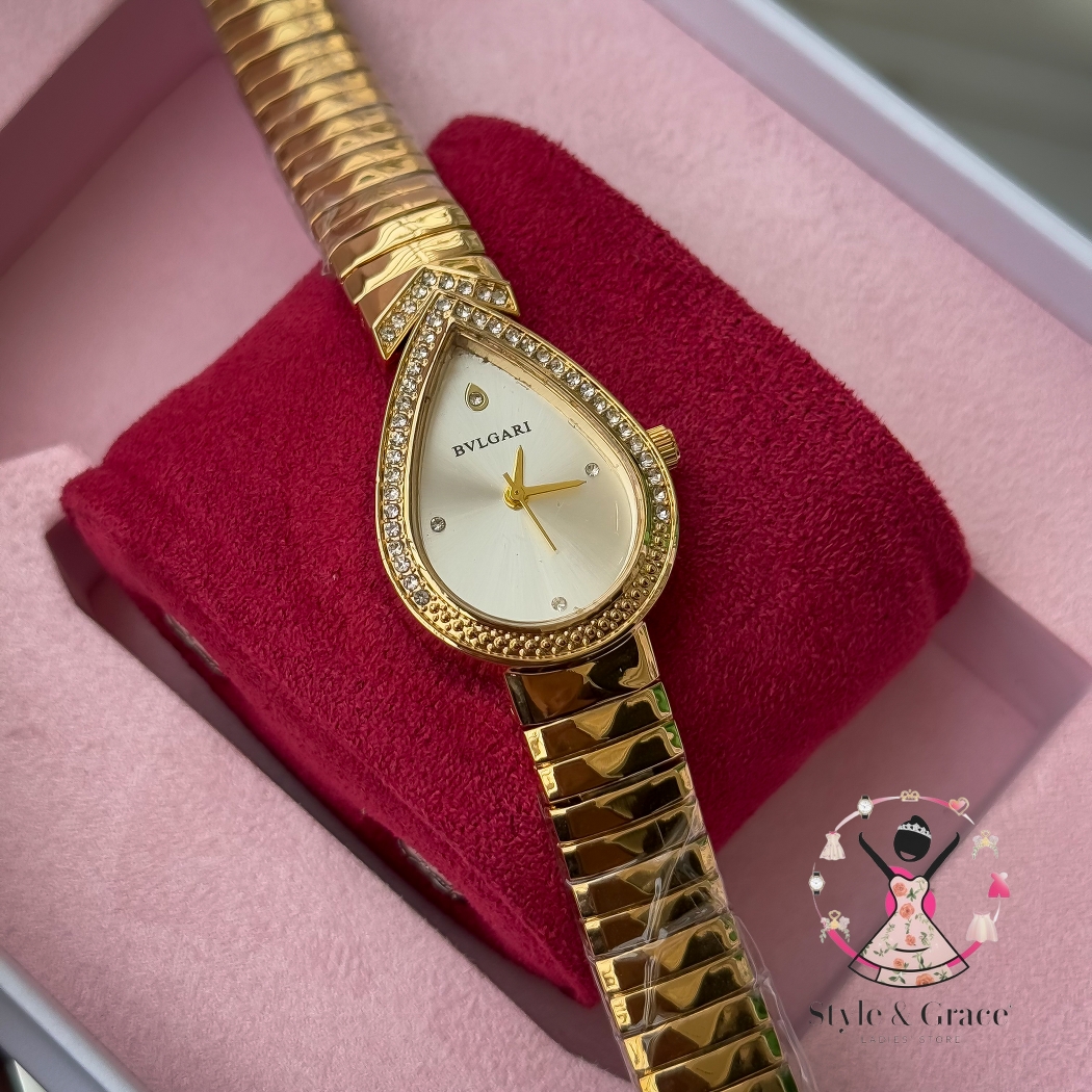 Bvlgari | Beatle Leaf Shape | Full Gold | Pearl White Dial_img_4