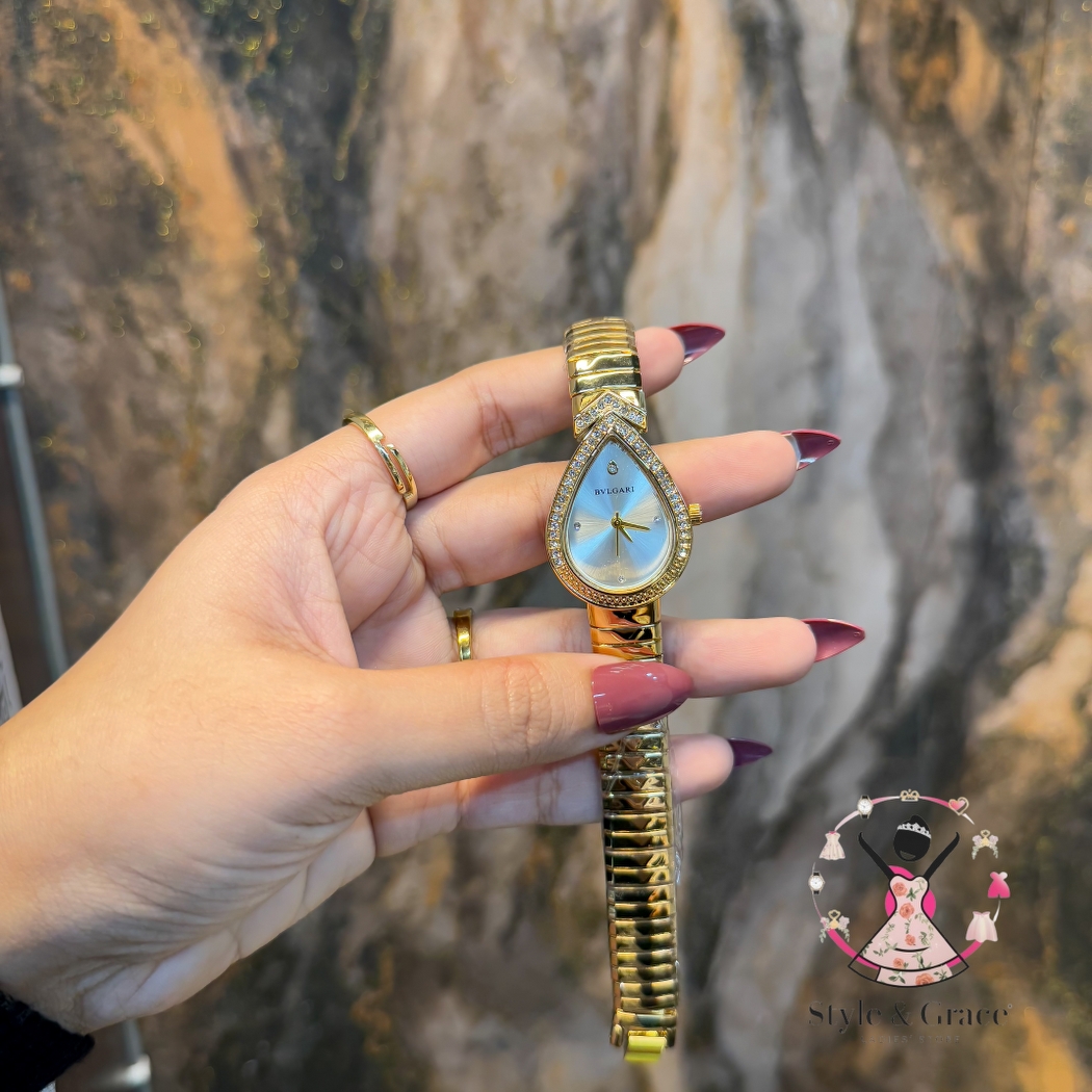 Bvlgari | Beatle Leaf Shape | Full Gold | Pearl White Dial_img_6