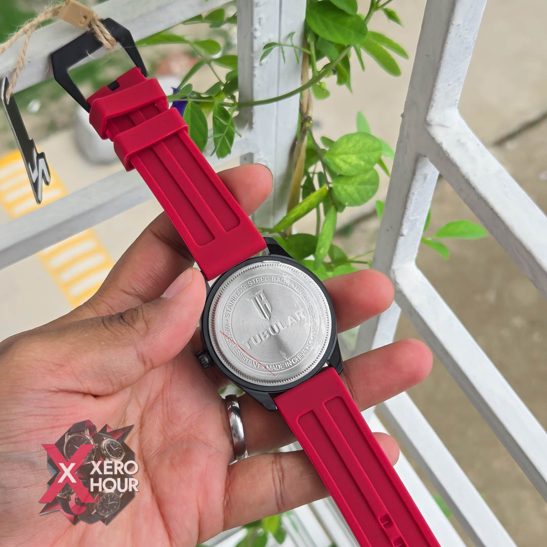 Tubular Silicon Plain Sport | Red Belt_img_2