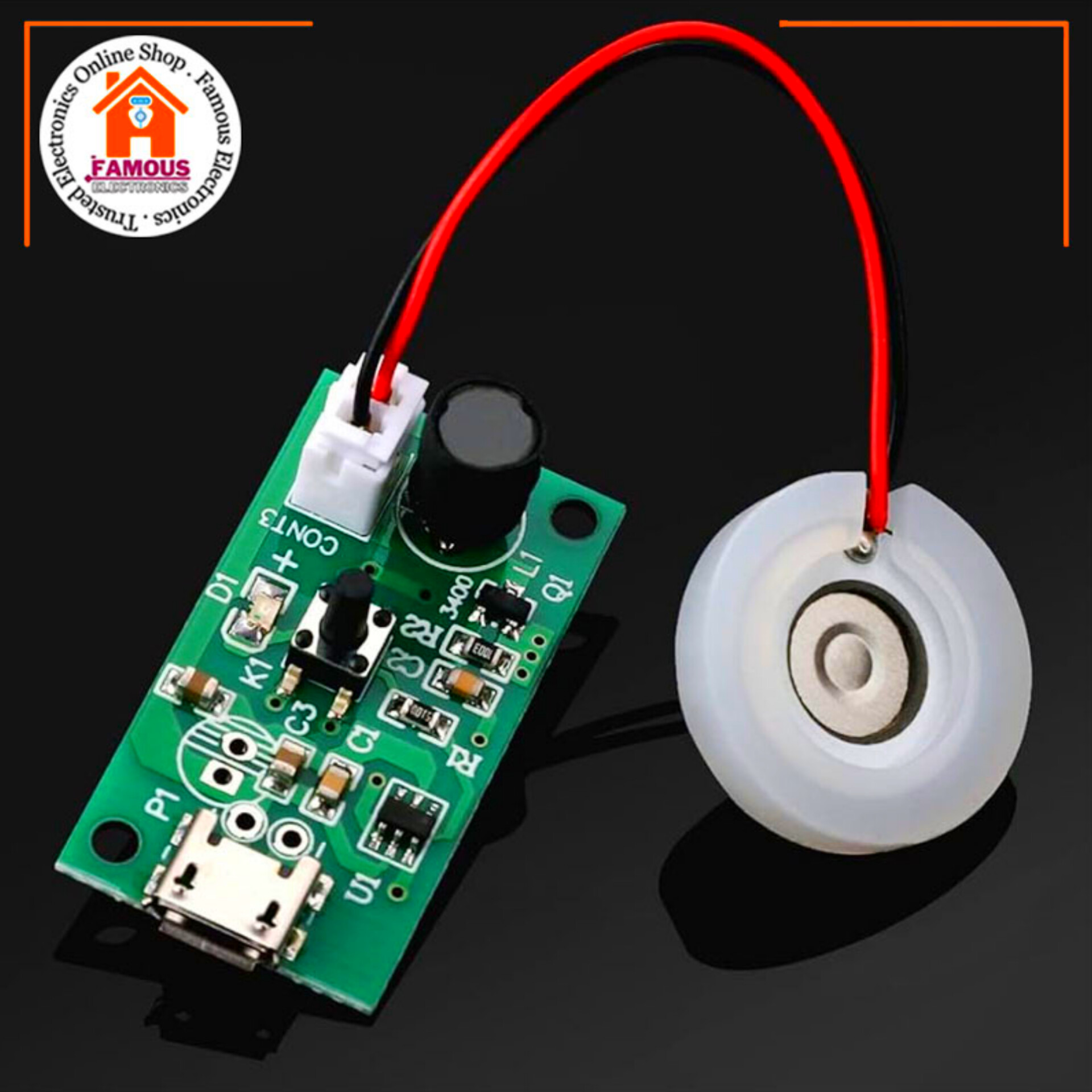 Ultrasonic 1Channel Mist Maker Atomizing Fogger Humidifier Module D20mm Mist Maker Circuit_img_2