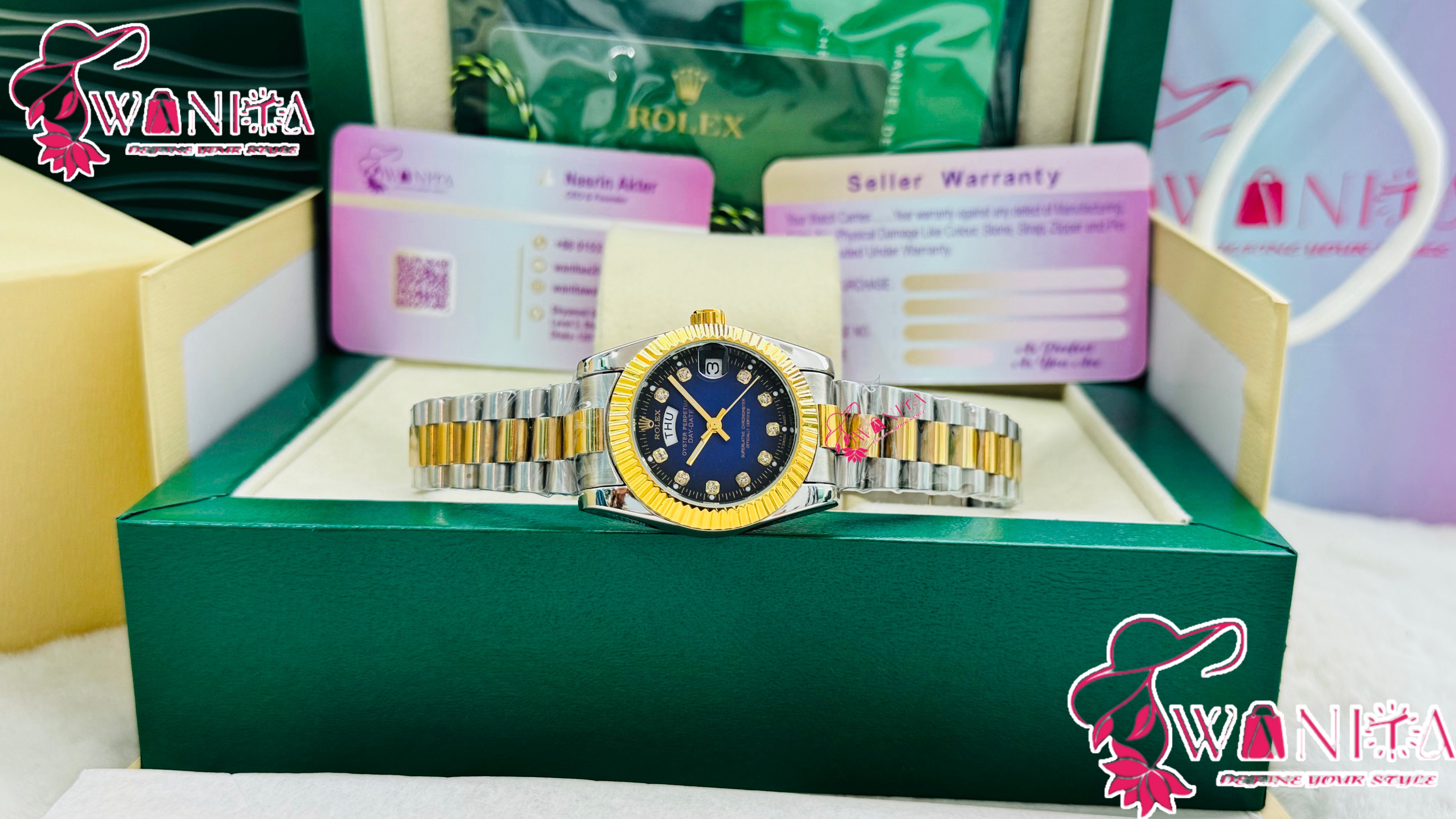 Premium Rolex Blue Dial Watch