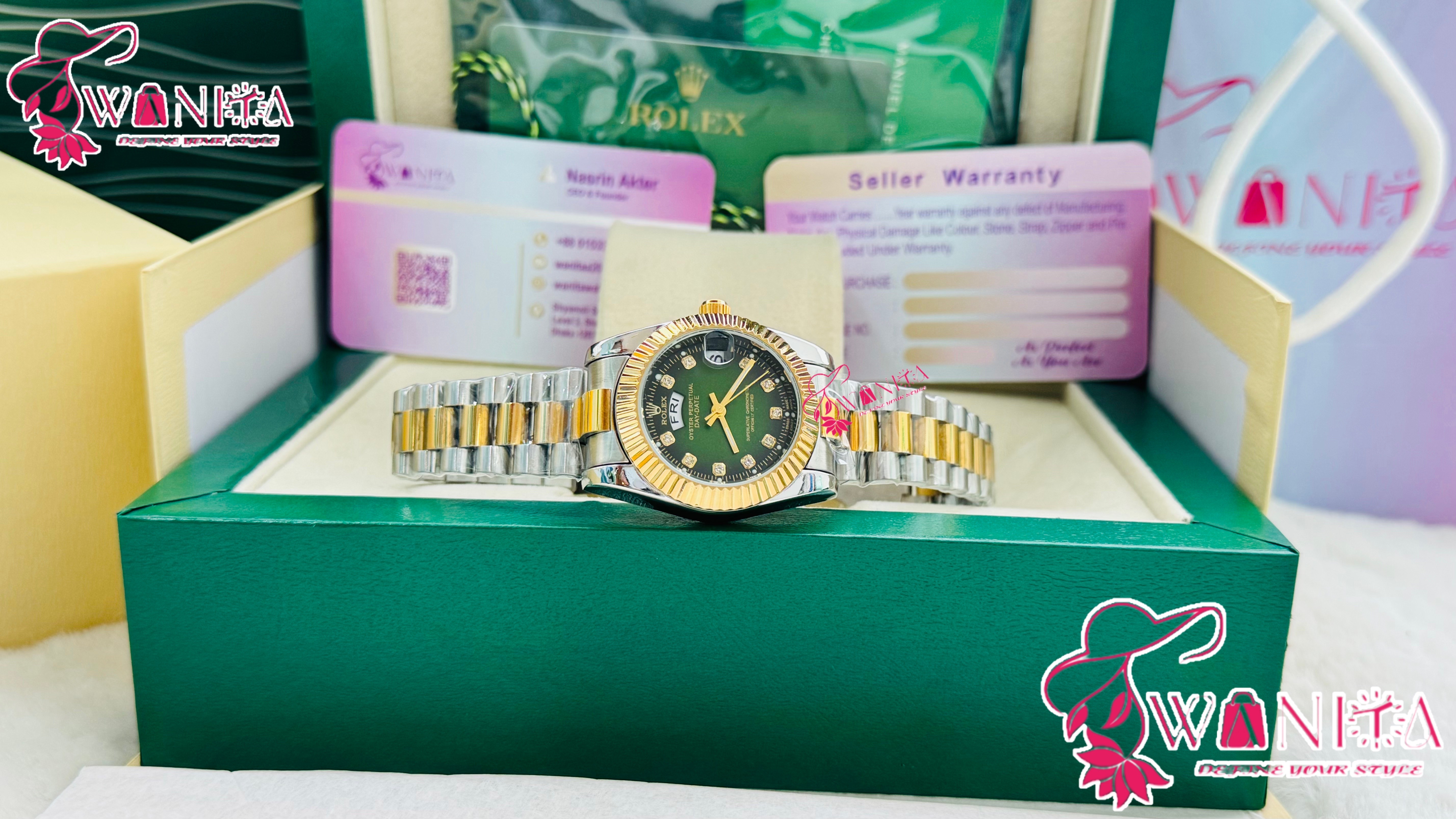 Premium Rolex Green Dial Watch