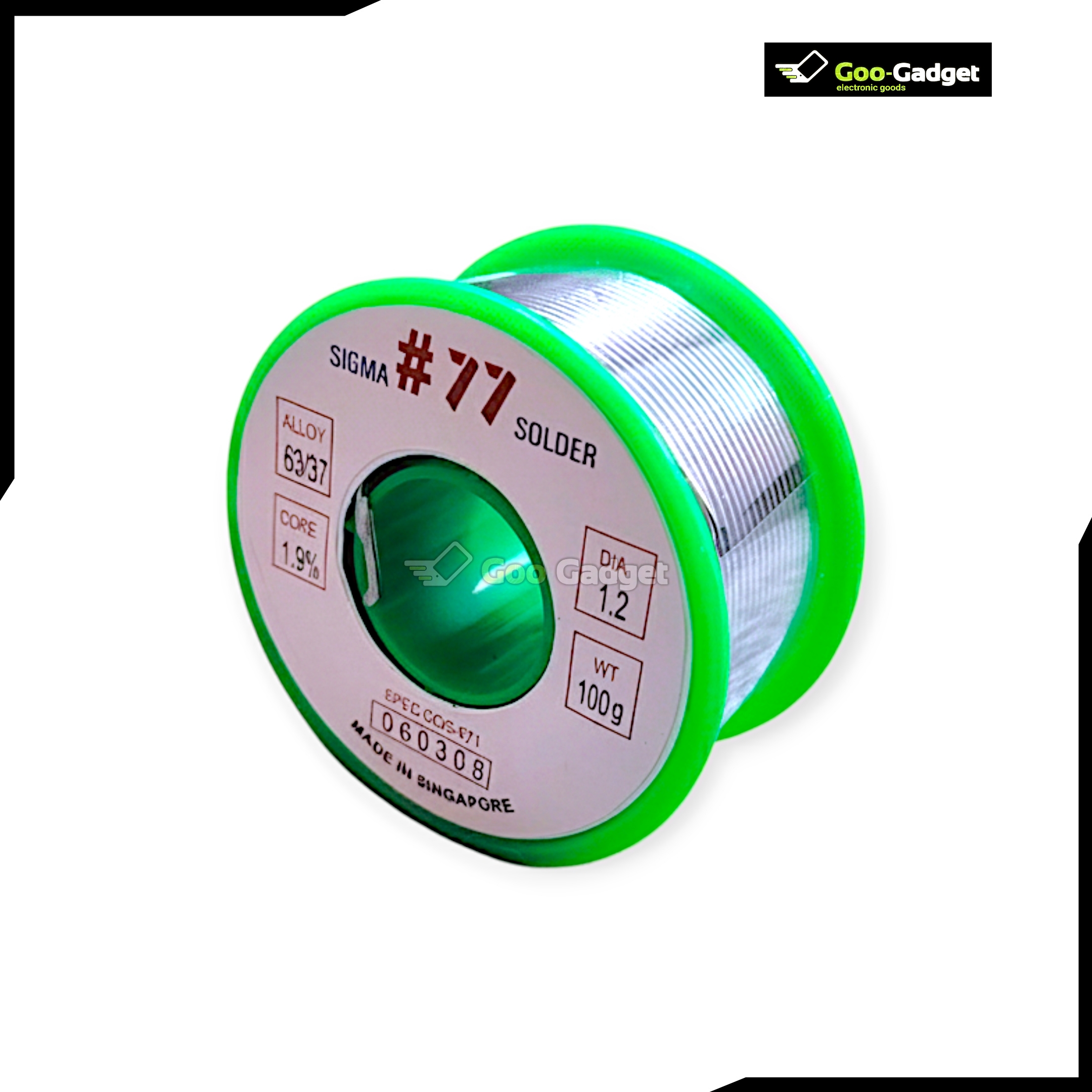 Sigma #77 Solder Wire 63/37 Tin Lead Alloy 1.2mm – 100g Spool_img_1